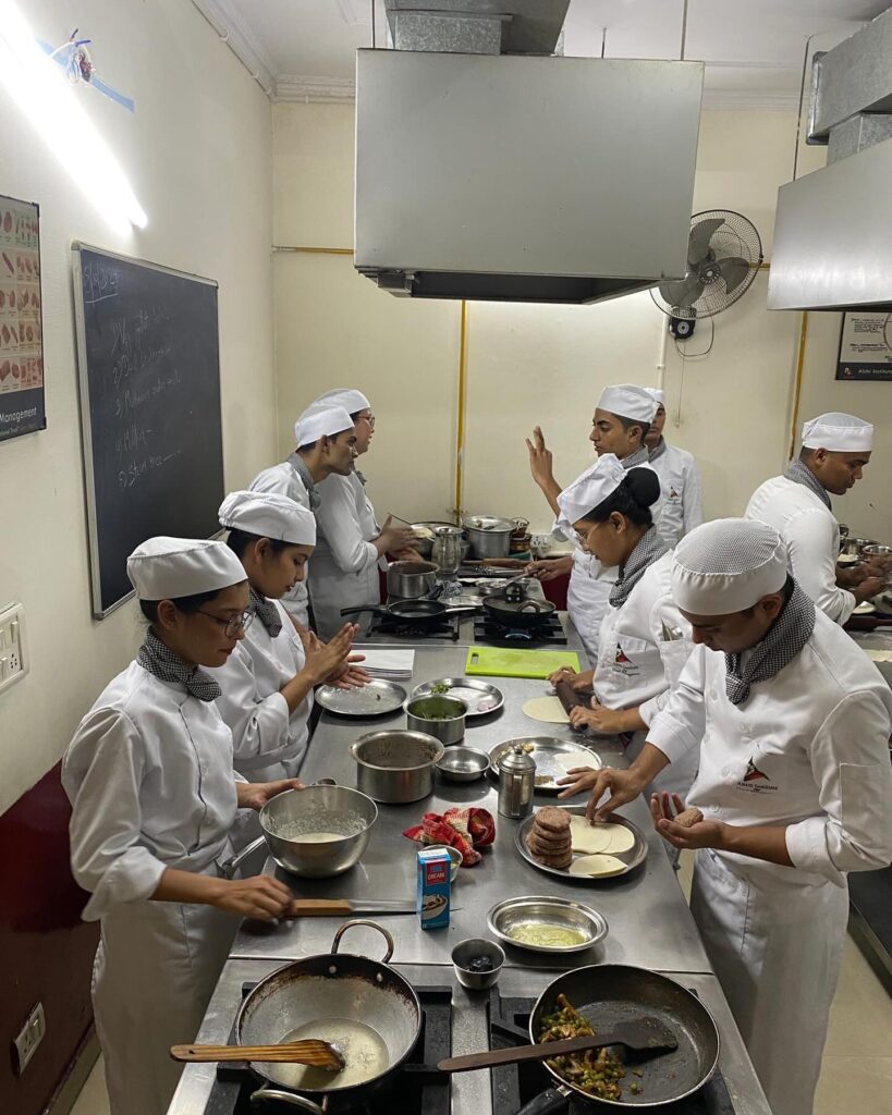 Students training in the ABHI culinary kitchen